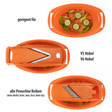 BORNER V5 POWERLine pjaustyklė su stoveliu, daržovių laikikliu ir ovaliu dubenėliu su sieteliu